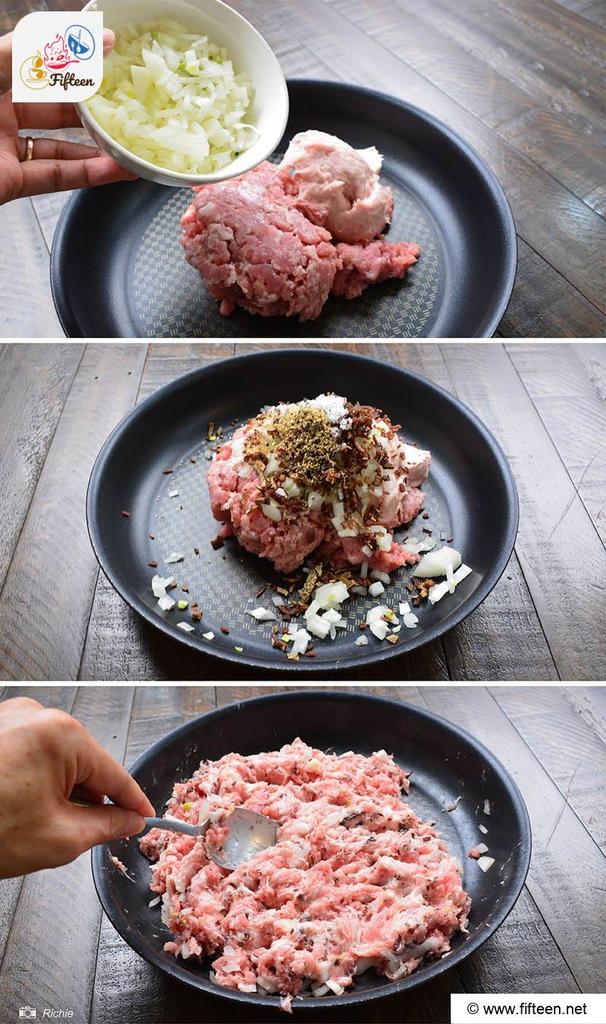 Combine The Ground Pork