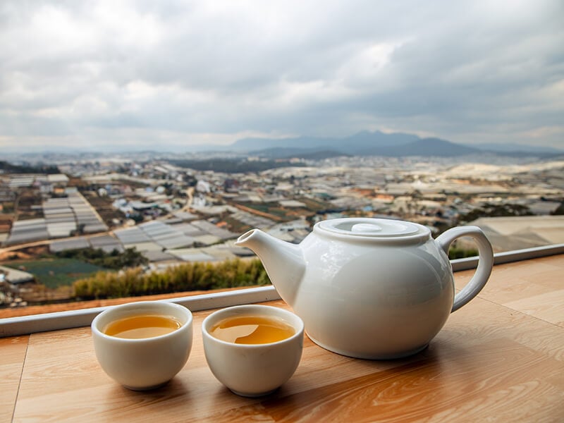 Teapot Brewing Tea