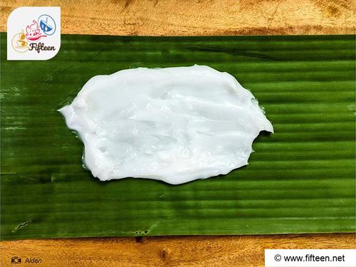 Scoop One Spoonful Of Batter Onto The Leaf